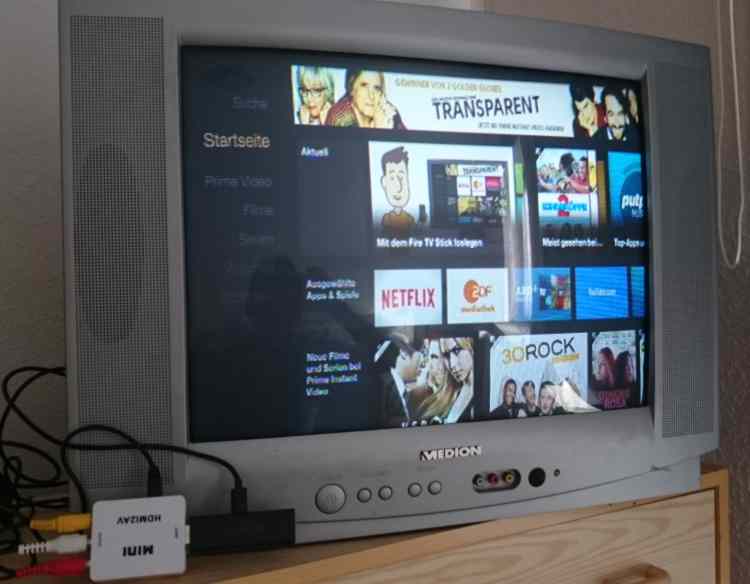 FireTV Stick via HDMI2VGA Adapter an Röhrenfernseher