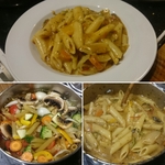 One-Pot-Pasta mit Penne und Quark