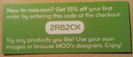 moo 15% Rabatt Code