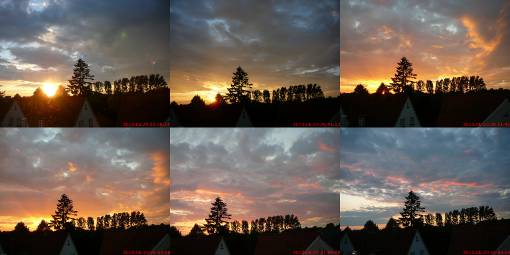 Sonnenuntergangscollage