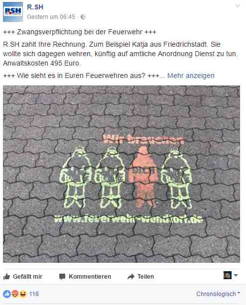 RSH zahlt Anwalt gegen Pflichtfeuerwehr