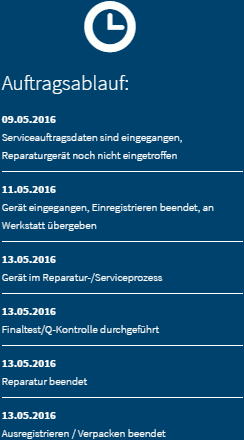 Auftragsverlauf Reparatur Sony Xperia Z1 Compact